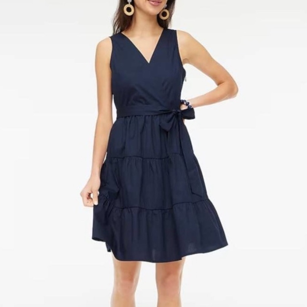 J. Crew Faux-Wrap Sleeveless Mini Dress